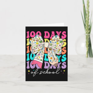 Coquette Bow Pencil 100 dagen van School Student T Kaart