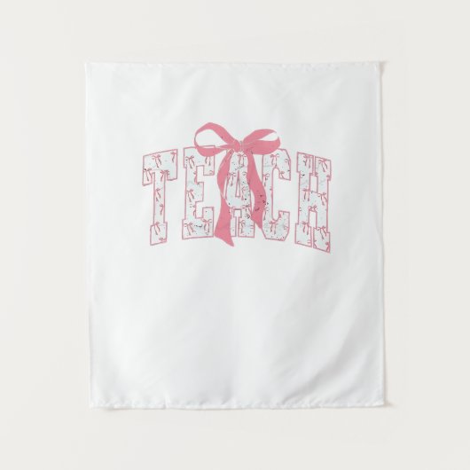Coquette Bow Pencil Design Docenten Wandkleed (Voorkant)