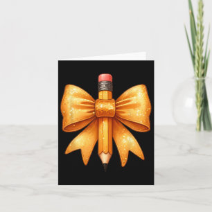 Coquette Bow Pencil Terug naar school Eerste dag T Kaart