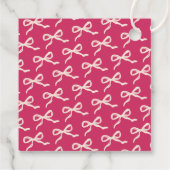 Coquette Bow Retro bruiloft Bedankjes Labels (Achterkant)