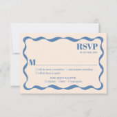 Coquette Bow Retro bruiloft RSVP Kaartje (Voorkant)