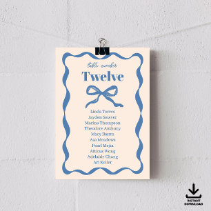 Coquette Bow Retro Wedding Zitting Grafiek Kaarten
