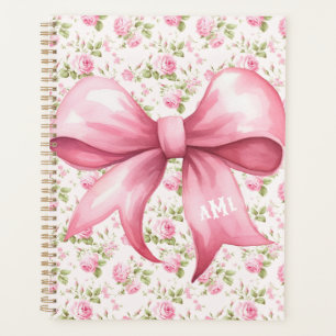Coquette Bow rose Cottage Rose Monogramme