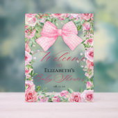 Coquette Bow rose et Baby shower Rose Bienvenue (Neutre)