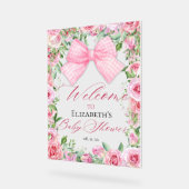 Coquette Bow rose et Baby shower Rose Bienvenue (Angle)