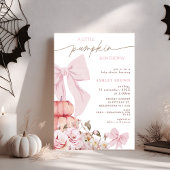 Coquette Bow rose Floral Baby shower Invitation