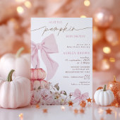 Coquette Bow rose Floral Baby shower Invitation