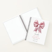 Coquette Bow rose Ribbon Baby shower livre d'invit (Intérieur)