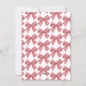 Coquette Bow rouge et blanc - Carte photo de Noël (Dos)