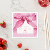 Coquette Bow | Roze Baby Meisje Douche Servet (Insitu)