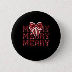 Coquette Bow Santa Claus Vrolijke Kerstvrouwen Xma Ronde Button 5,7 Cm
