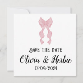 Coquette Bow Save the Date Kaart