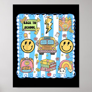 Coquette Bow School Bus Grappig Terug naar School  Poster