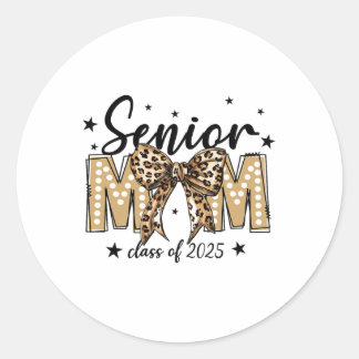 Coquette Bow Senior Mom CL van 2025 Afstuderen Afs Ronde Sticker