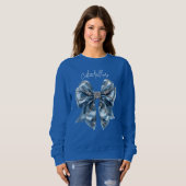 Coquette Bow Sweatshirt Confort Couleurs Bleu Ruba (Devant entier)
