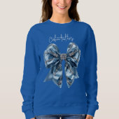 Coquette Bow Sweatshirt Confort Couleurs Bleu Ruba (Devant)