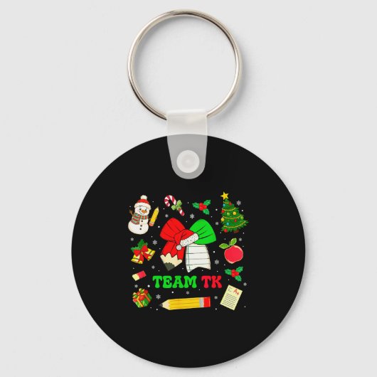 Coquette Bow Team Tk Christmas Transitional Kinder Sleutelhanger (Voorkant)