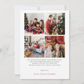 Coquette Bow Vakantiefoto Collage Kerst Kaart (Achterkant)