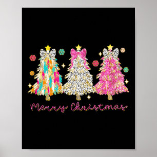 Coquette Bow Vrolijk Kerstfeest Kerstboom Familie  Poster