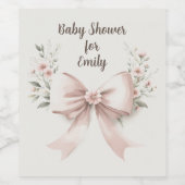 Coquette Bow Wijn Etiket (Enkel label)