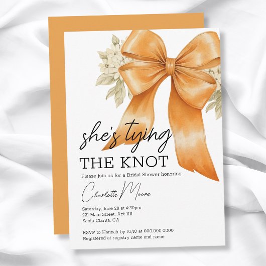 Coquette Bow Ze bindt het knoop Vrijgezellenfeest Kaart