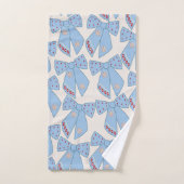 Coquette Bows Bleus (Serviette à main)
