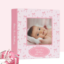 Coquette Bows & Blossoms Aangepast Baby Fotoalbum