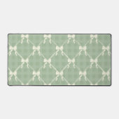 Coquette Bows Gingham Pattern Cream Sage Green (Recto)