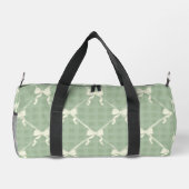 Coquette Bows Gingham Pattern Cream Sage Green  Plunjezak (Achterkant)