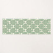 Coquette Bows Gingham Pattern Cream Sage Green Yogamat (Voorkant (horizontaal))