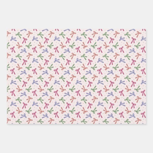 Coquette Bows Wrapping Paper Sheets (Voorkant)