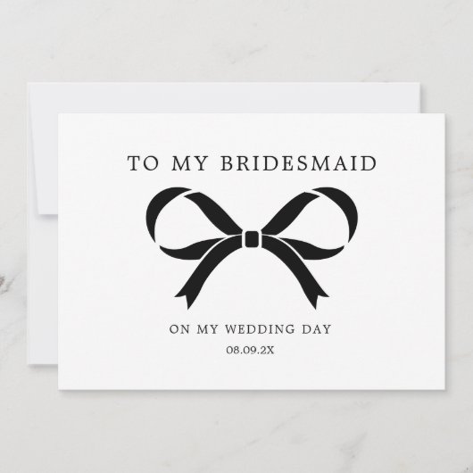 Coquette buigen voor mijn bruidsmeisje trouwdag fo bedankkaart (Voorkant)