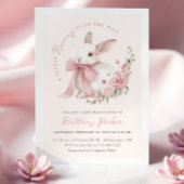 Coquette Bunny Baby shower Kaart