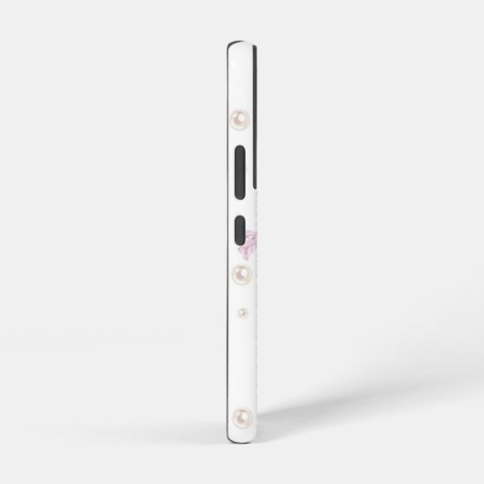 Coquette Bunny Phone Case – White & Floral Samsung Galaxy Hoesje (Rechterkant)