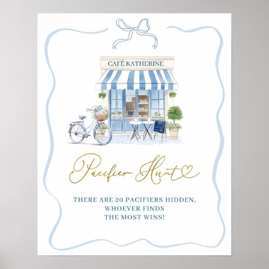 Coquette Café parisien Di Pacifier Hunt Poster (Devant)