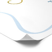 Coquette Café parisien French Blue Faveurs Poster (Coin)