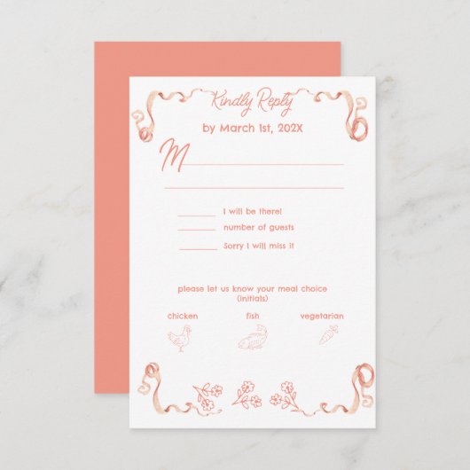 Coquette  Cameo RSVP (Voorkant / Achterkant)