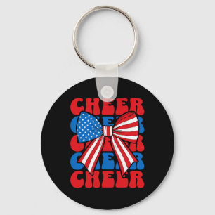 Coquette Cheer Bow Sport Cheerleader VS Amerikaans Sleutelhanger