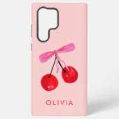 Coquette Cherry & Bow Samsung Galaxy Hoesje (Achterkant)