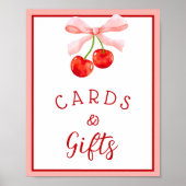 Coquette Cherry Kaarten & Geschenken teken Poster (Voorkant)
