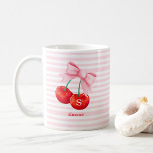 Coquette Cherry met roze strik Koffiemok