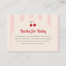 Coquette Cherry op Top Baby shower Boeken voor Bab