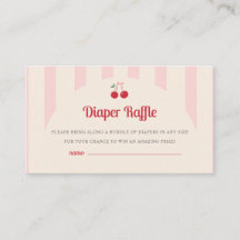 Coquette Cherry op Top Baby shower Luier Raffle