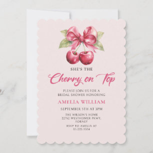 Coquette Cherry op Top Bruids Douche Uitnodiging