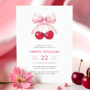 Coquette Cherry op top Vrijgezellenfeest Kaart