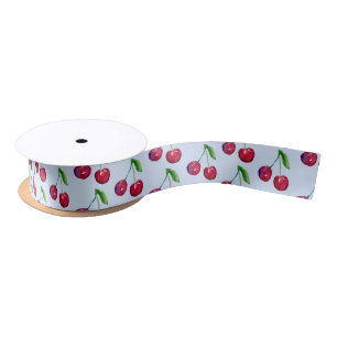 Coquette Cherry Schattige met de hand geïllustreer Lint