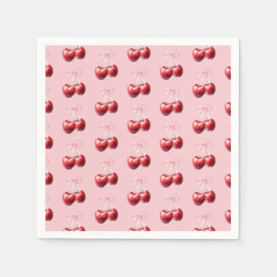 Coquette Chic Cherry Baby shower Servet