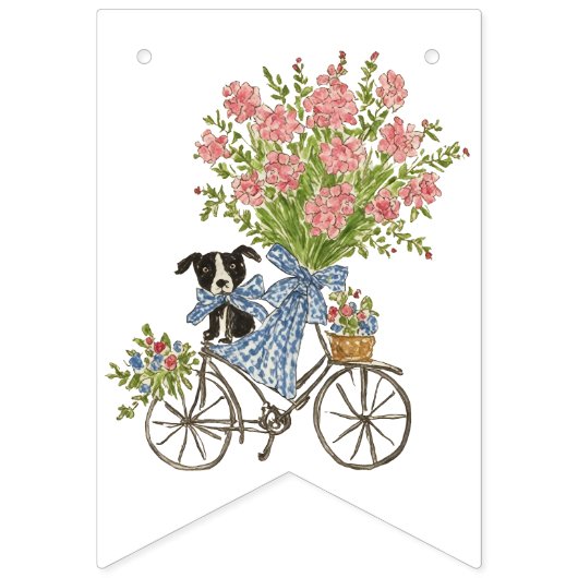 Coquette Chiot Anniversaire Fête de Bund drapeaux (Deuxième drapeau)