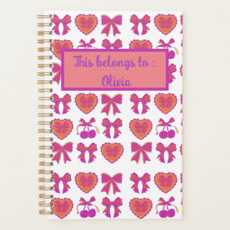 Coquette Chique Planner in Roze Bogen & Harten