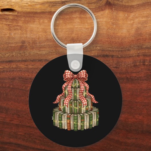 Coquette Christmas Book Tree All Booked For Christ Sleutelhanger (Voorkant)